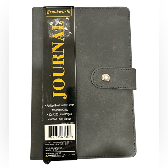 Black Journal with Magnetic Clasp - Picture 2 of 6